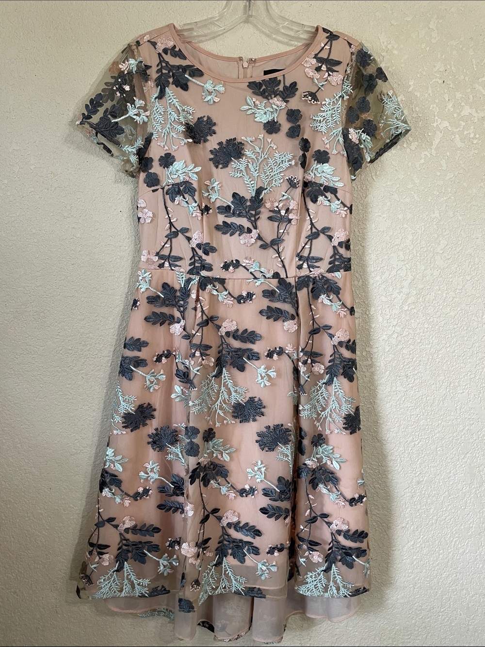 ADRIANNA PAPELL Embroidered Dress